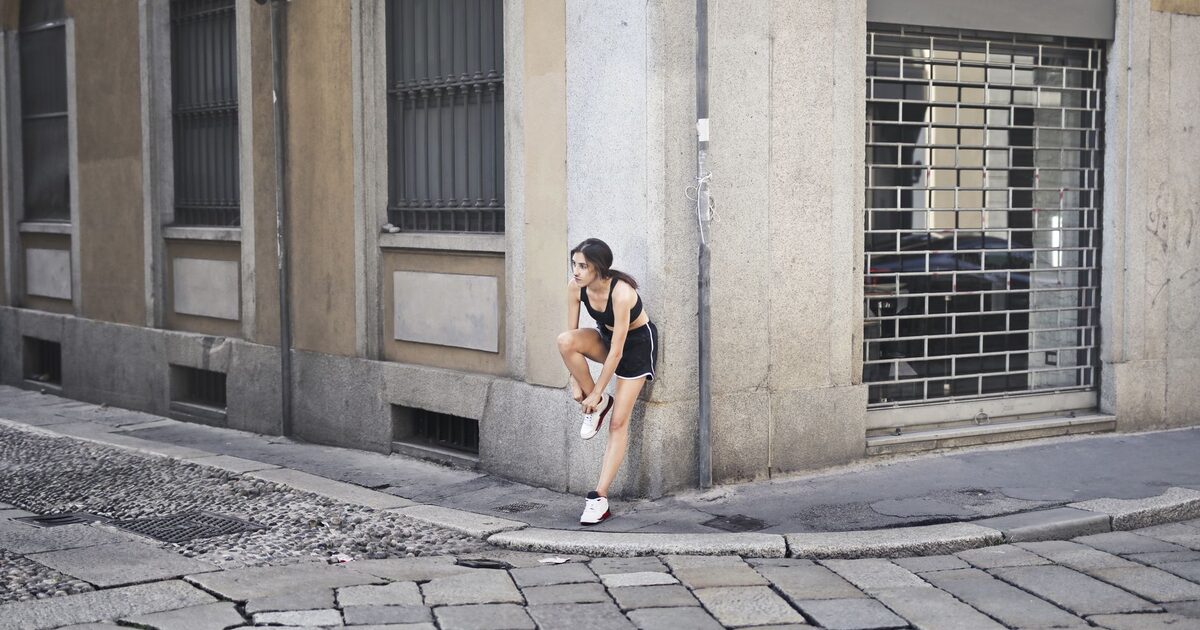 Person running outdoors